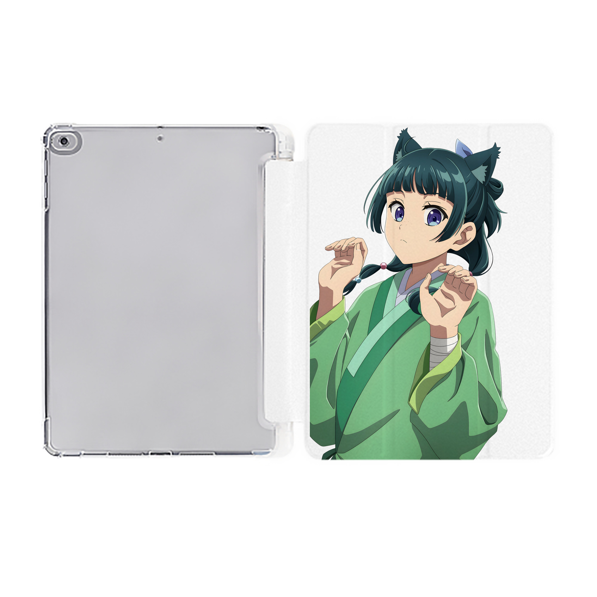 （画像用） 薬屋のひとりごと The Apothecary Diaries IPad ケース ペン収納付き 三つ折りスタンド PUレザー×シリコン 対応機種9.5/10.5/10.9インチ